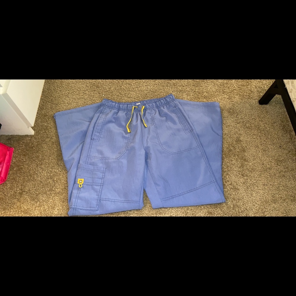 Blue scrub pants